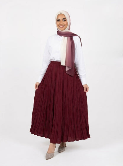 Burgundy Cotton Skirt