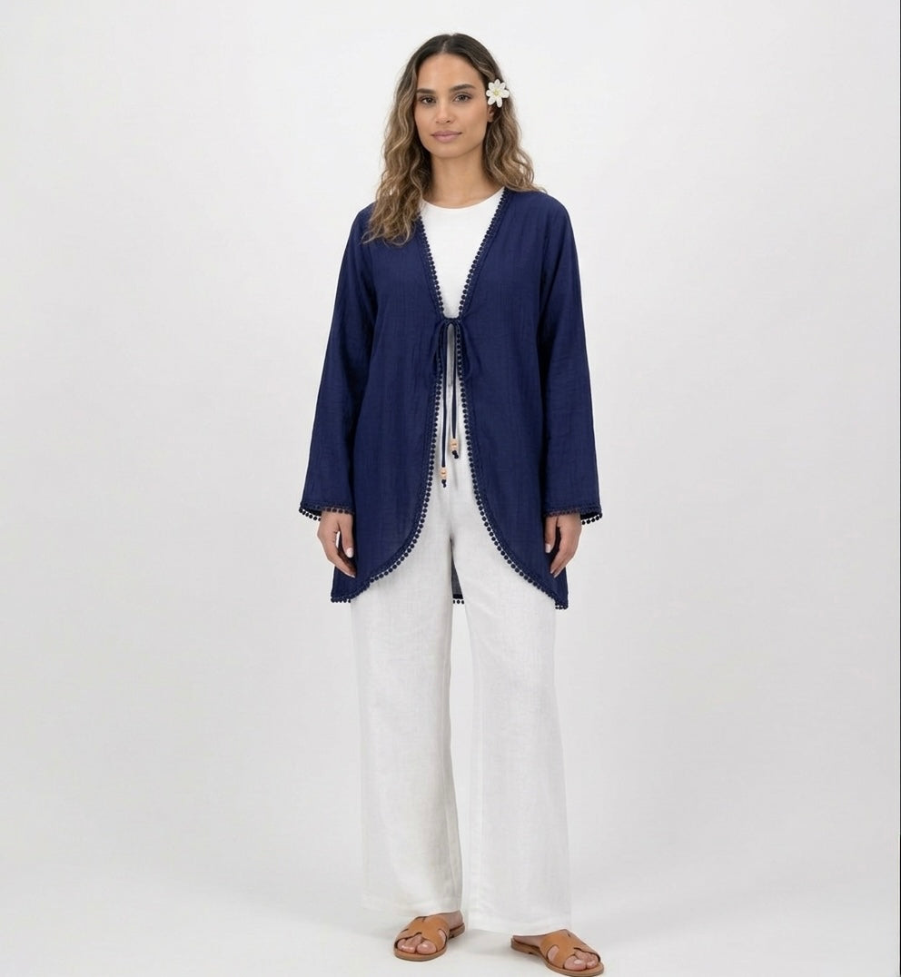 Lace Cardigan Navy