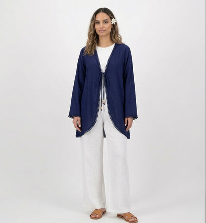 Lace Cardigan Navy