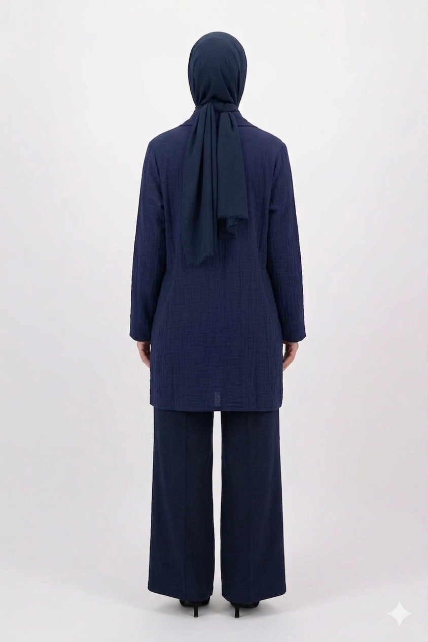 Layali Tie Cardigan Navy