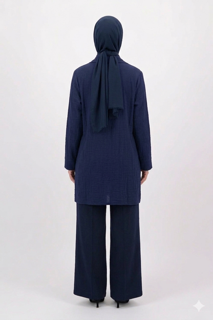Layali Tie Cardigan Navy